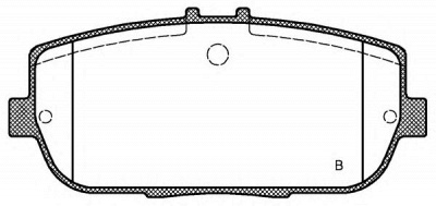 OPEN PARTS bpa119001 -  Комплект тормозных колодок, дисковый тормоз